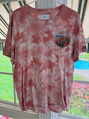 Adia Pink and White Tie-Dye Short Sleeve Tee
